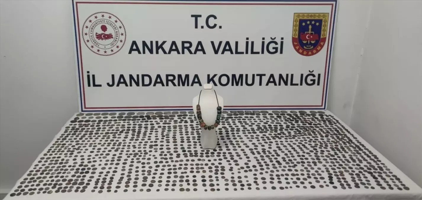 Ankara’da Tarihi Eser Kaçakçılığı Operasyonu: 1487 Sikke ve Bir Kolye Ele Geçirildi